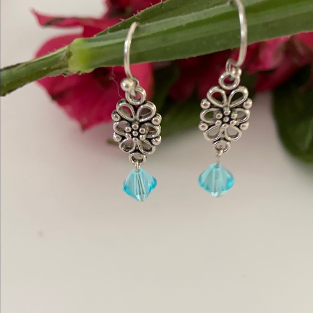 New handmade earrings with Swarovski crystals.
